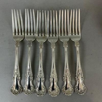 K607 Set Of Six Gorham Cambridge Sterling Dinner Forks