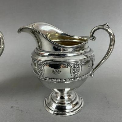 K615 Wallace Sterling Silver Pedestal Cream & Sugar