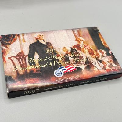 LOT 45: 40% Silver Eisenhower Dollar Proof + Vintage Trinkets and Boxes