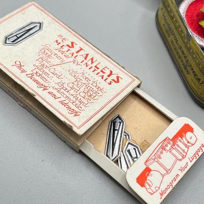 LOT 45: 40% Silver Eisenhower Dollar Proof + Vintage Trinkets and Boxes