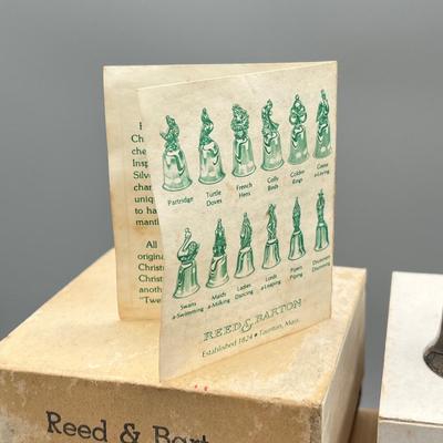 LOT 47: Complete set Vintage Reed & Barton Silver Plate 12 Days of Christmas Bells