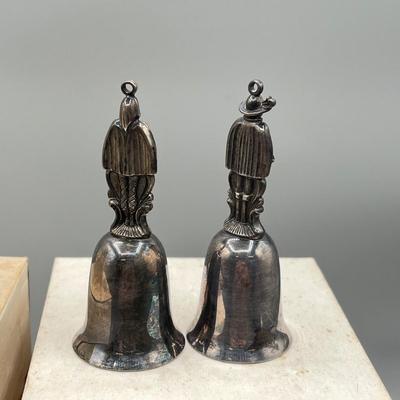 LOT 47: Complete set Vintage Reed & Barton Silver Plate 12 Days of Christmas Bells