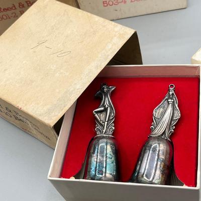 LOT 47: Complete set Vintage Reed & Barton Silver Plate 12 Days of Christmas Bells