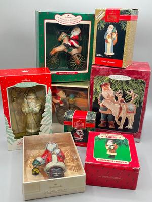 LOT 48: Hallmark Christmas Santa Claus Ornaments