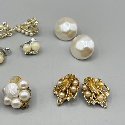 LOT 55: Gold Tone Screwback and Clip On Earring Collection