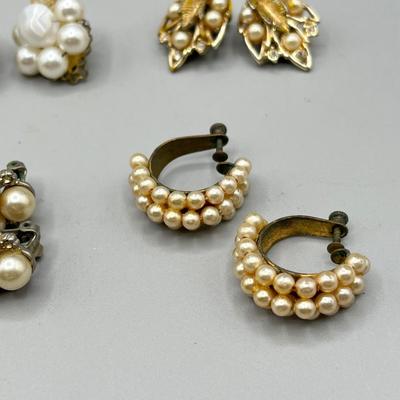 LOT 55: Gold Tone Screwback and Clip On Earring Collection