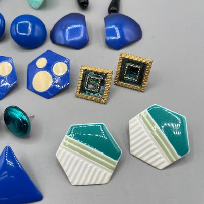 LOT 56: Fun Blue Themed Earring Collection