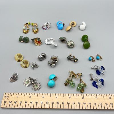 LOT 63: Vintage Clip on Earrings - Avon, Monet and More