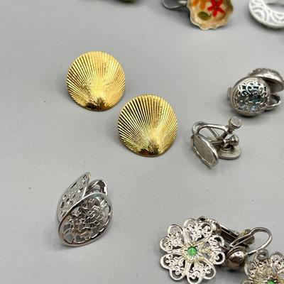 LOT 63: Vintage Clip on Earrings - Avon, Monet and More