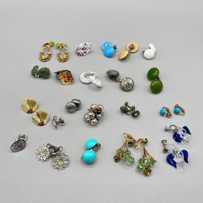 LOT 63: Vintage Clip on Earrings - Avon, Monet and More