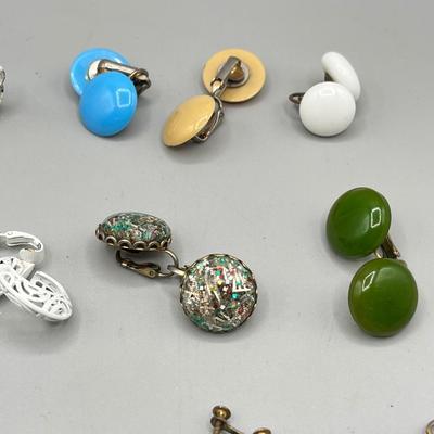 LOT 63: Vintage Clip on Earrings - Avon, Monet and More