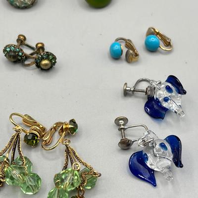 LOT 63: Vintage Clip on Earrings - Avon, Monet and More