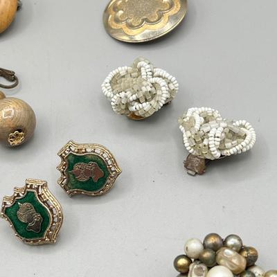 LOT 64: Vintage Clip On Earring Lot - Marvella and More