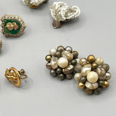 LOT 64: Vintage Clip On Earring Lot - Marvella and More