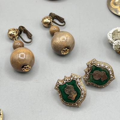 LOT 64: Vintage Clip On Earring Lot - Marvella and More