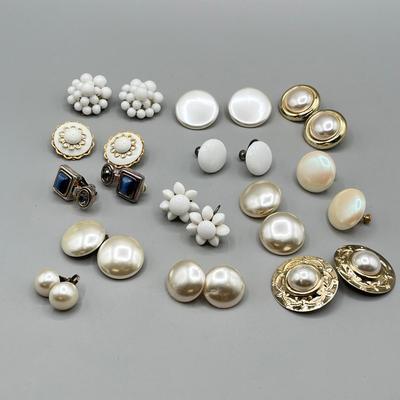 LOT 65: Pretty Screwback and Clip On Earring Collection