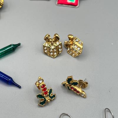 LOT 72: Happy Holidays! Adorable Holiday Themed Earring Collection - 925 Angels and More
