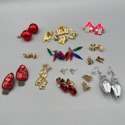 LOT 72: Happy Holidays! Adorable Holiday Themed Earring Collection - 925 Angels and More