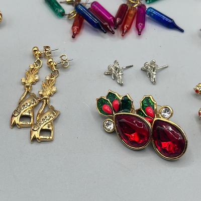 LOT 72: Happy Holidays! Adorable Holiday Themed Earring Collection - 925 Angels and More