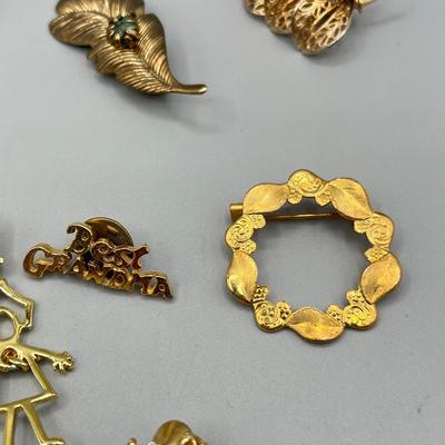 LOT 73: Vintage Pin/Brooch Collection Including Some Birthstone and "Grandma" Pieces
