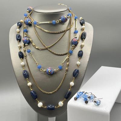 LOT 79: Blue Gemstone Themed Jewelry Collection
