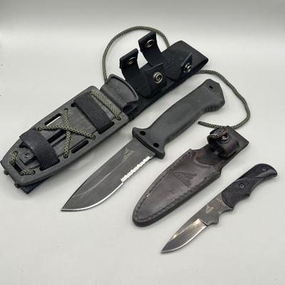 LOT 82: Knife Collection - Gerber Infantry Fixed Blade Knife and More