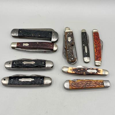 LOT 89: Vintage Pocket Knife Collection - Schrade Walden, Imperial, Colonial and More