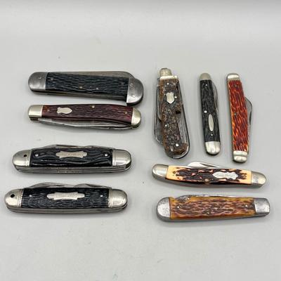 LOT 89: Vintage Pocket Knife Collection - Schrade Walden, Imperial, Colonial and More