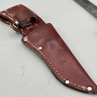 LOT 92: Vintage Carved Wood Handle Fixed Blade Knives - Rostfrei, Shrade and More