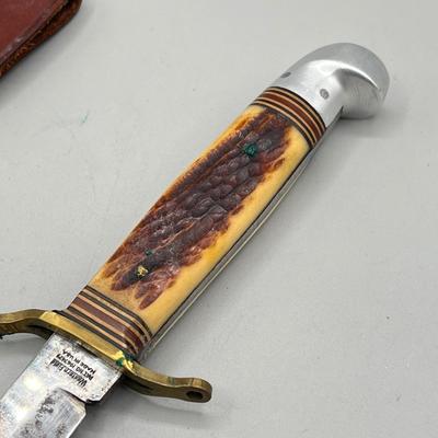 LOT 92: Vintage Carved Wood Handle Fixed Blade Knives - Rostfrei, Shrade and More