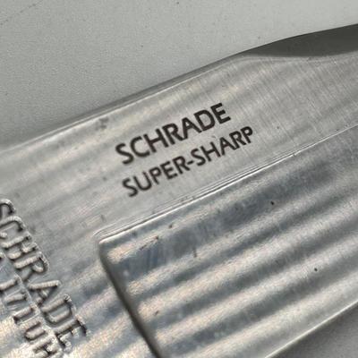 LOT 92: Vintage Carved Wood Handle Fixed Blade Knives - Rostfrei, Shrade and More