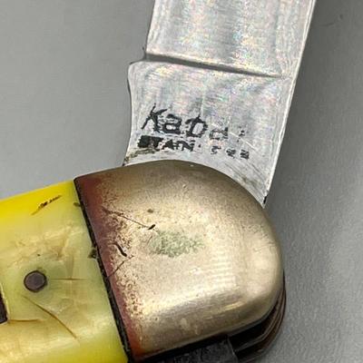 LOT 91: Vintage Blue Diamond Straight Razor and Pocket Knife Collection