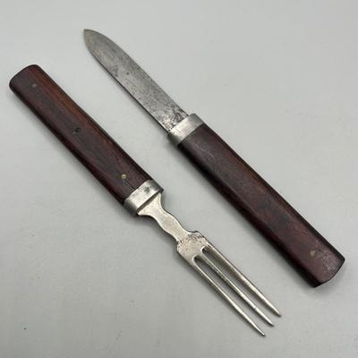 LOT 92: Vintage Stainless Steel Camping/Hunting Utensils