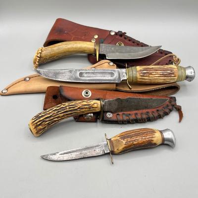 LOT 96: Vintage Fixed Blade Knives - Beta, L. Herder & Son and More