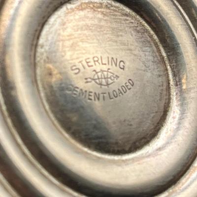 LOT 97: Weighted Bottom Sterling Silver Tall Vase