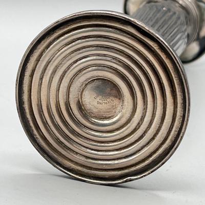 LOT 97: Weighted Bottom Sterling Silver Tall Vase