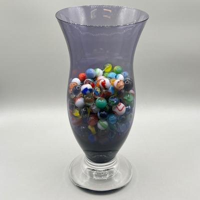 LOT 99: Vintage Marble Collection in Limited Edition Princess Diana Purple Glass Vase