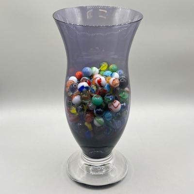 LOT 99: Vintage Marble Collection in Limited Edition Princess Diana Purple Glass Vase