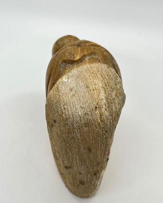 LOT 162: Indigenous Canadian Artist Cleveland Sandy Signed Carved Stone Sculpture