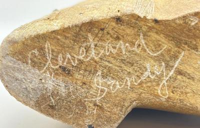 LOT 162: Indigenous Canadian Artist Cleveland Sandy Signed Carved Stone Sculpture