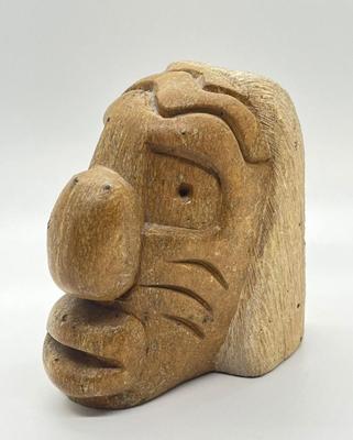 LOT 162: Indigenous Canadian Artist Cleveland Sandy Signed Carved Stone Sculpture