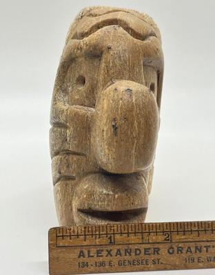 LOT 162: Indigenous Canadian Artist Cleveland Sandy Signed Carved Stone Sculpture