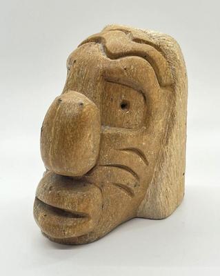 LOT 162: Indigenous Canadian Artist Cleveland Sandy Signed Carved Stone Sculpture