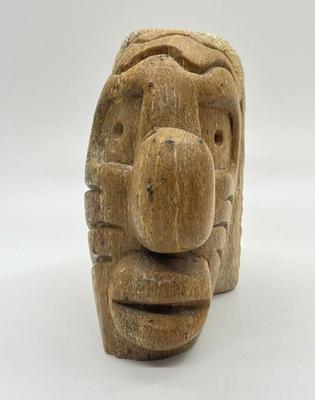 LOT 162: Indigenous Canadian Artist Cleveland Sandy Signed Carved Stone Sculpture