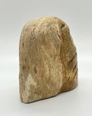 LOT 162: Indigenous Canadian Artist Cleveland Sandy Signed Carved Stone Sculpture