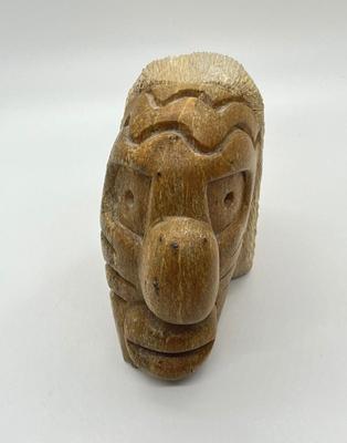 LOT 162: Indigenous Canadian Artist Cleveland Sandy Signed Carved Stone Sculpture