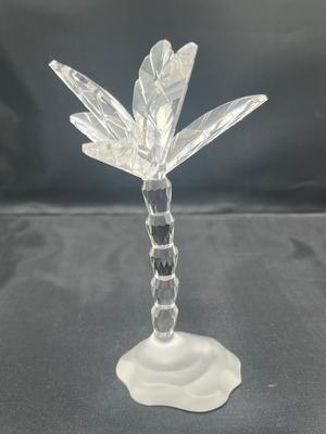 LOT 180: Swarovski Crystal Palm Tree Figurine with Frosted Base