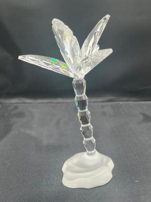 LOT 180: Swarovski Crystal Palm Tree Figurine with Frosted Base