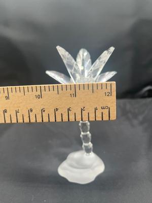 LOT 180: Swarovski Crystal Palm Tree Figurine with Frosted Base