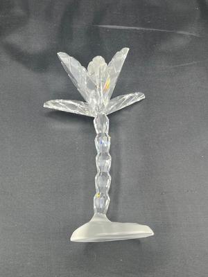 LOT 180: Swarovski Crystal Palm Tree Figurine with Frosted Base